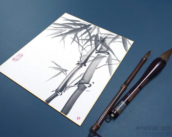 水墨画　竹 水墨画 竹 （Sumie1）小林東雲 - YouTube