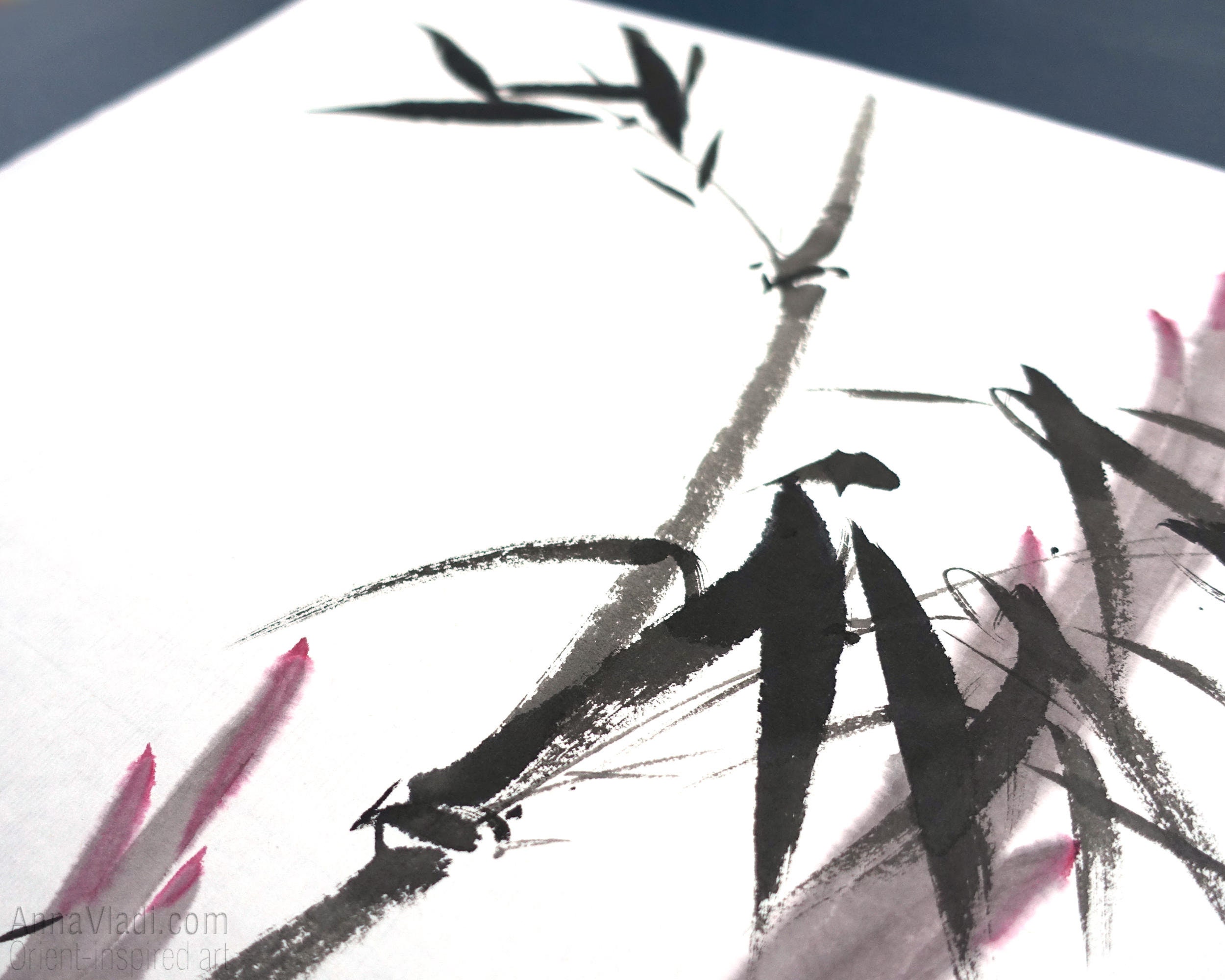 Sumie Bamboo — Original Sumi-e Wall Art in Japanese Ink