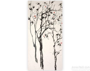 Magnolia Garden — Abstract Oriental Art, traditional Chinese painting