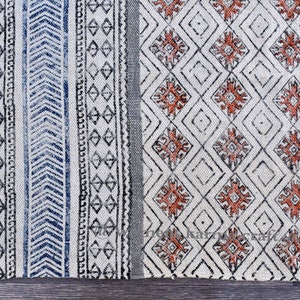 block print rug solid rug cotton Large 6x9 feet rug Woven rug indian rug carpet Kilim rug floor rug handmade rug runner area rug