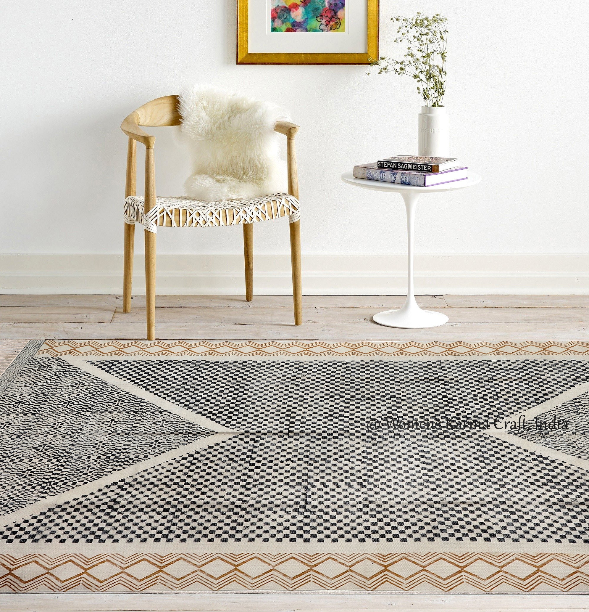 3x5 Ft Rug Handmade Rug Indian Rug Block Printed Rug Etsy UK