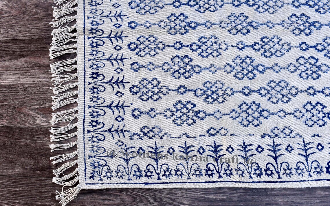 Quadratischer Teppich handgefertigter Teppich indischer | Etsy