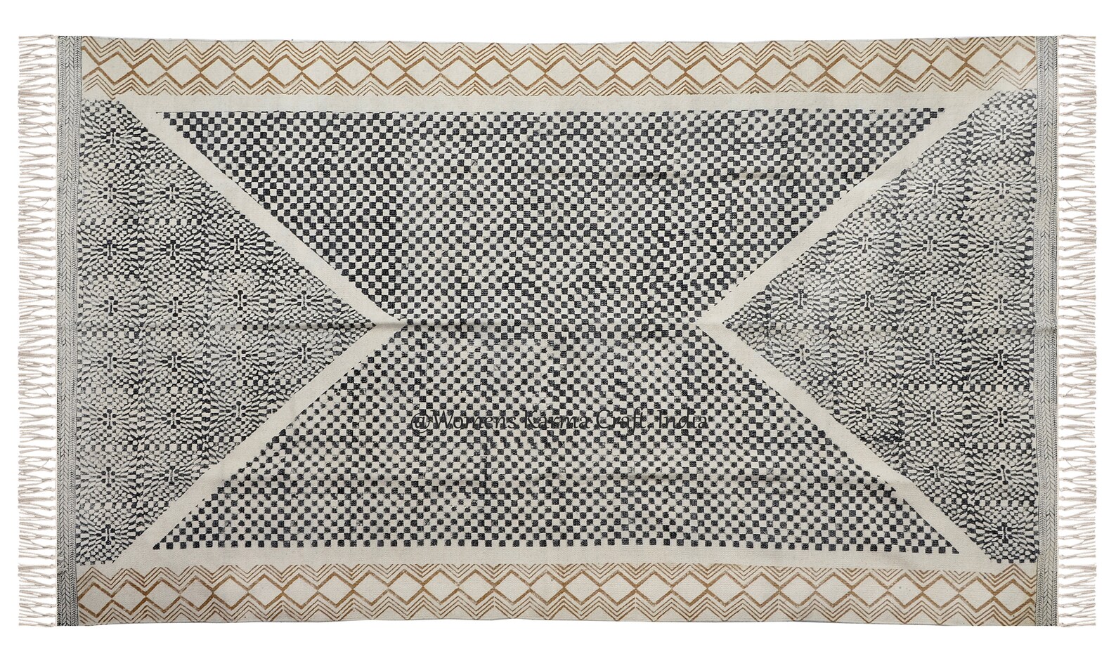 Large 6x9 Feet Rug Handmade Rug Indian Rug Block Print Rug Etsy