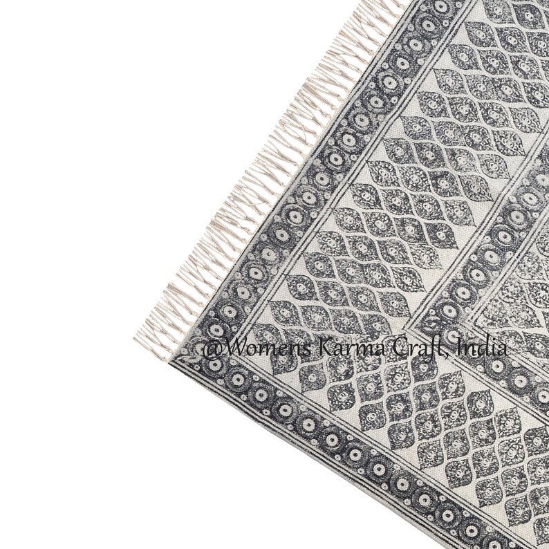 Large 6x9 Feet Rug Handmade Rug Indian Rug Block Print Rug Etsy