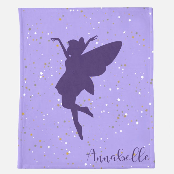 Personalized Fairy Blanket, Little Girl Blanket, Magical Fairy Blanket, Girls Birthday gift