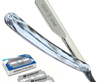 thumbnail image 2 of SHARPEND Steel Barber Razor – Straight Wet Cut Throat Shavette – White Handle 2 of 5