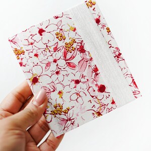 Handmade notebook, small elastic notebook, Japanese fabric, dotted notebook, handmade stationery, compact notebook, unique gift idea