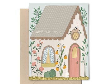Happy House Warming Card | Happy New Home Greeting Card | New Home Card | Blank Note Card | New House Card | Note Card | Housewarming Card
