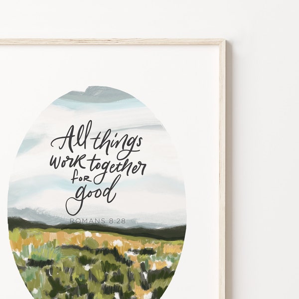 All things work together for good stencil etsy