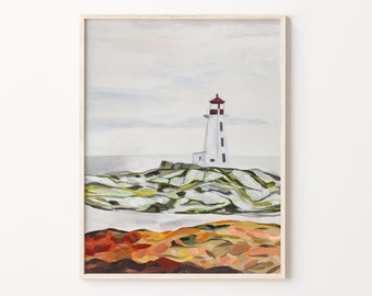 Peggy's Cove Light House Vertical Art Print