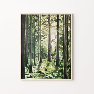Toward the Light Vertical Art Print - Forest Art Print - Trees Art Print - Woodland Art