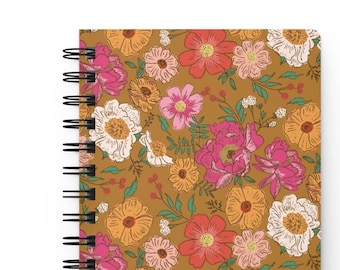 Floral Cover Spiral Bound Journal | Notebook | Wire Bound Notebook | Lined Pages