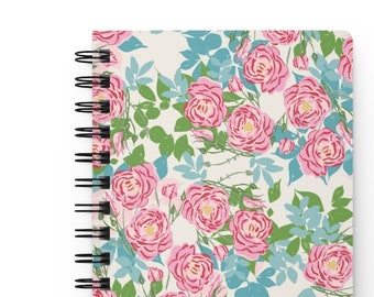 Roadside Roses Diario encuadernado en espiral / Cuaderno / Cuaderno encuadernado con alambre / Páginas rayadas