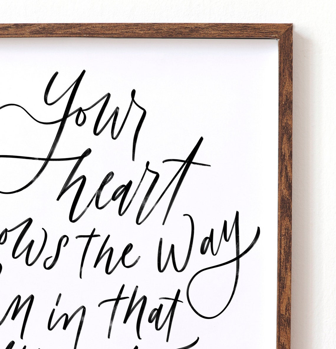 Rumi Quote Print Heart Knows the Way Downloadable Print Etsy