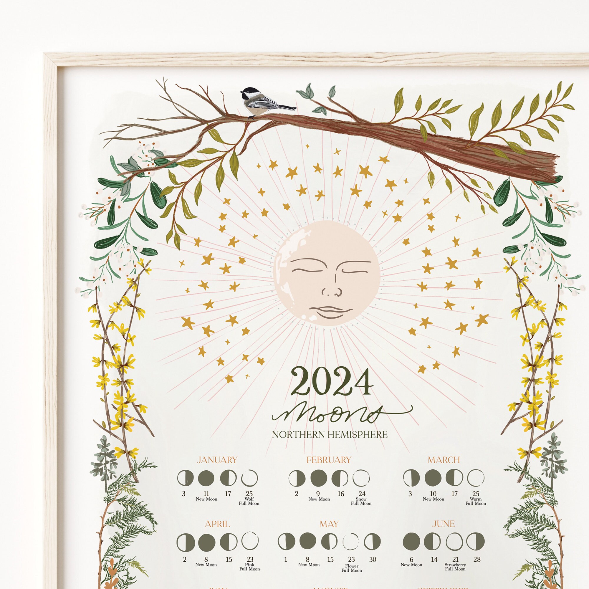 How To Create A Personalized 2025 Yearly Calendardark Forest Lunar