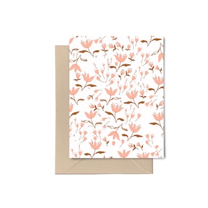 Carte de note de fleur | Ensemble vierge de cartes de correspondance quotidiennes | Merci carte de vœux | Carte de correspondance vierge | Jolies cartes florales