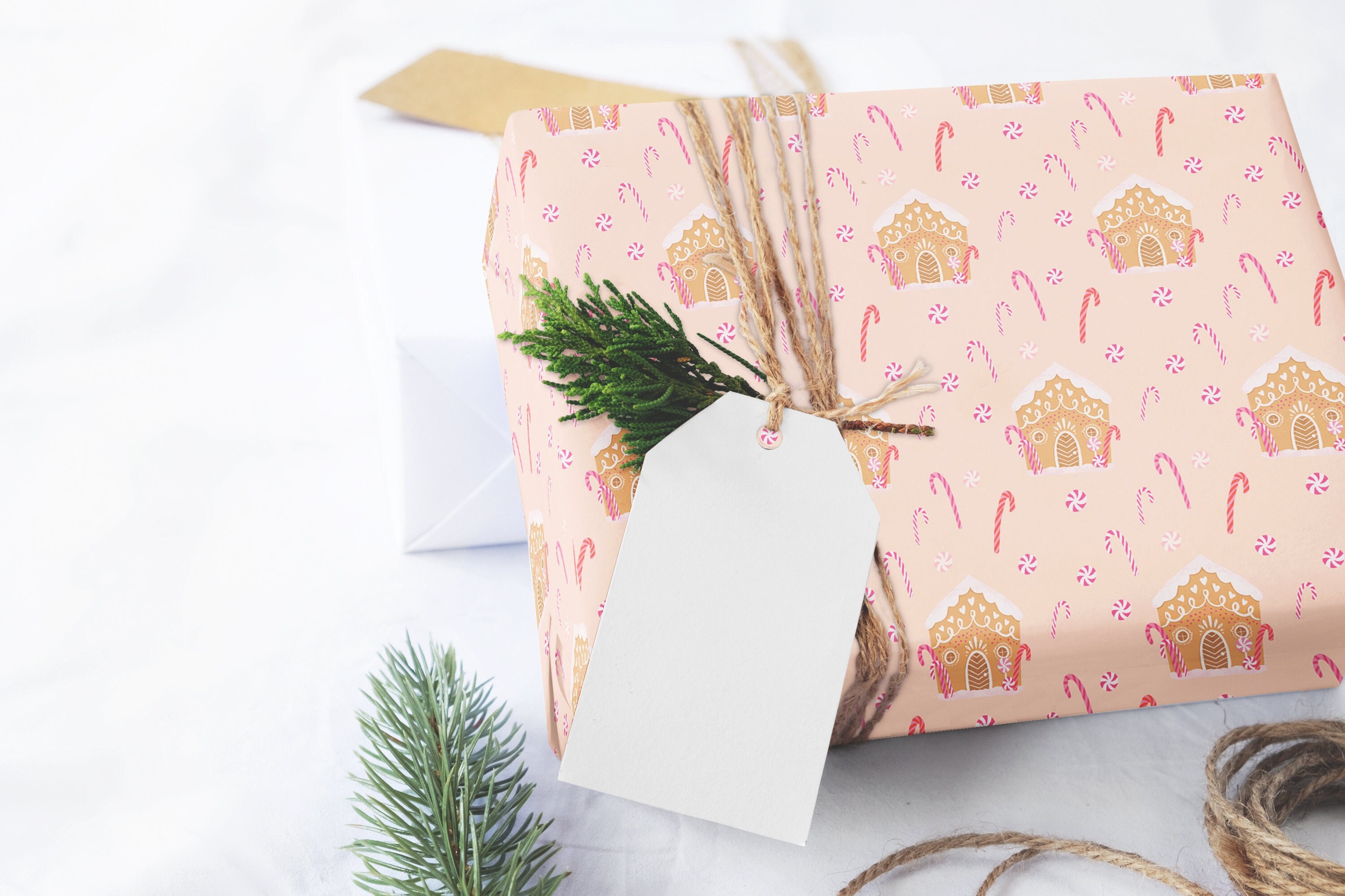 Gingerbread House Wrapping Paper Christmas Gift Wrap Pretty