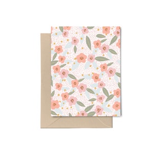 Carte de note de fleur | Ensemble vierge de cartes de correspondance quotidiennes | Merci carte de vœux | Carte de correspondance vierge | Jolies cartes florales