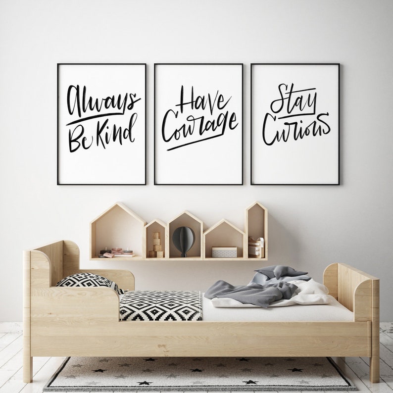 Kid Quotes Black and White Art Inspirational Quote Art | Etsy