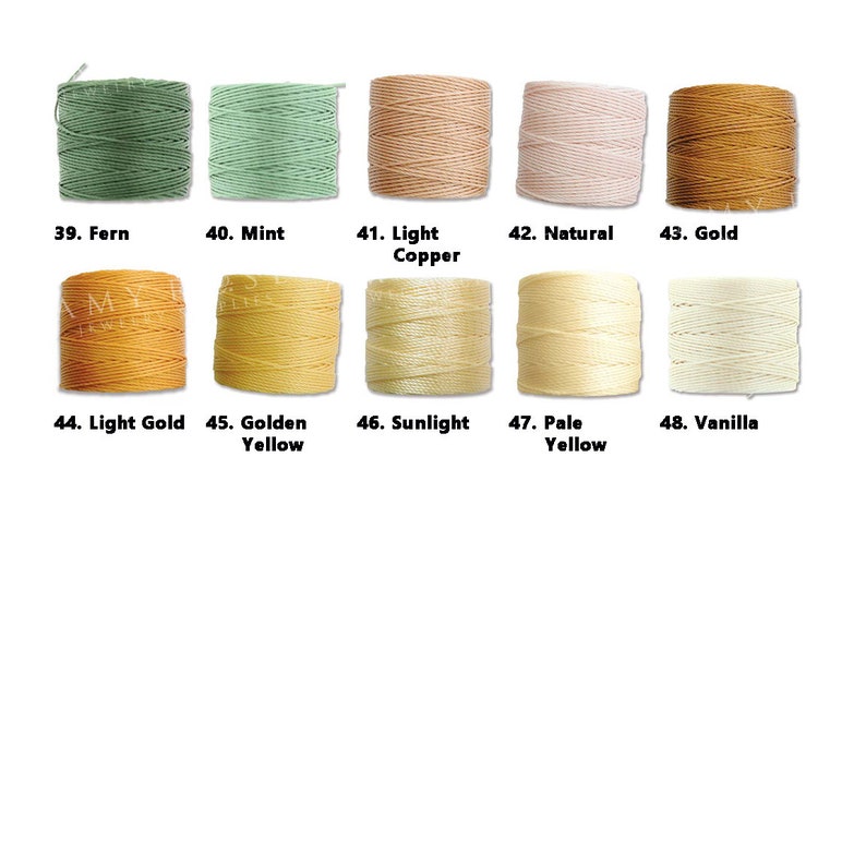 S-Lon Tex 210 Beading Cord 0.5mm 1/2mm 77 Yards 18 Slon Superlon Beadsmith Choose Your Color image 4