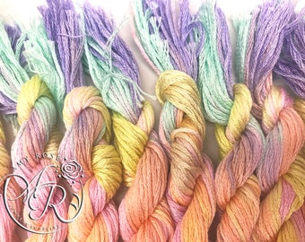 ThreadworX Wildflowers 10592 - Pastel Rainbow Variegated Embroidery Floss