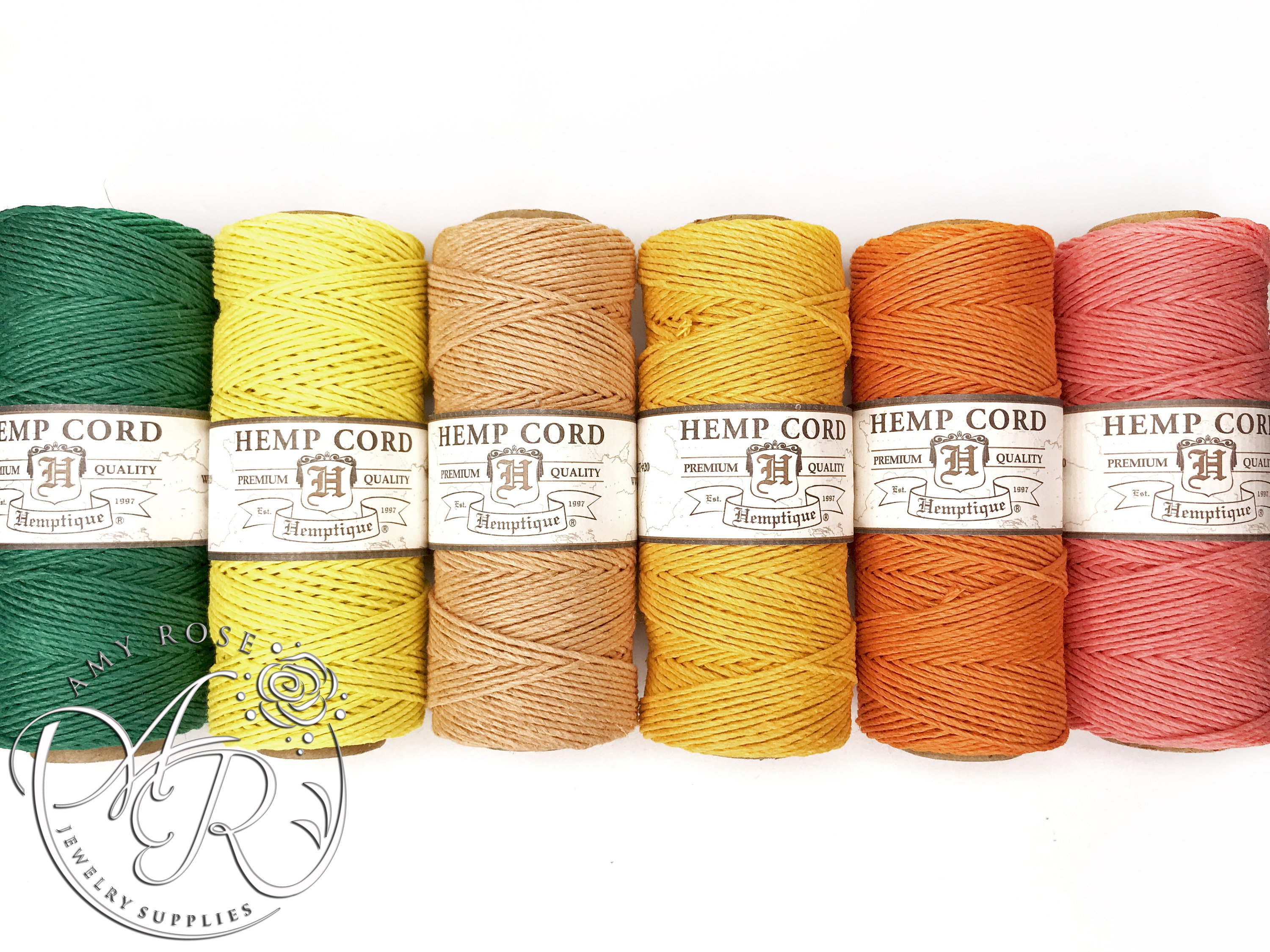 20 Hemp Cord 6-Pack Mini Spools