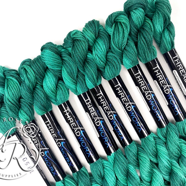 ThreadworX Teal We Meet Again 10581 - Variegated Embroidery Floss