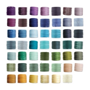 Cordon perlé S-Lon Tex 210 - 0,5 mm 1/2 mm n° 18 - Slon Superlon Beadsmith - Choisissez votre couleur