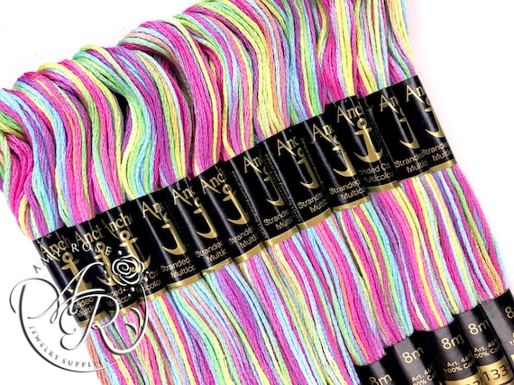 1345: Anchor Stranded Multi Coloured Cotton Skein - 8m 1345: Anchor Stranded Multi Coloured Cotton Skein - 8m
