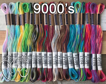 Lecien Cosmo Seasons Series 9000 - Choose Your Colors and Quantity - From Japan - Japanese Variegated Embroidery Thread