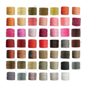 Cordon perlé S-Lon Tex 210 - 0,5 mm 1/2 mm n° 18 - Slon Superlon Beadsmith - Choisissez votre couleur