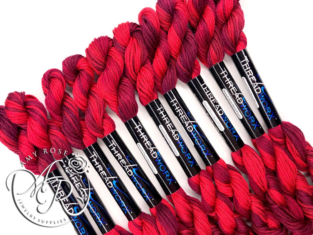 Threadworx Bleeding Hearts 1089 Variegated Embroidery Floss Etsy