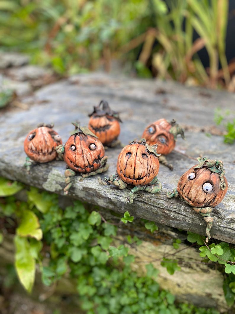 Grumpkins Pumpkins Handmade Witch Pagan Talisman Charm Magic Spell