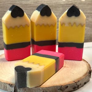 Cold Process Pencil Soap, Gifts for Teachers, Goat Milk Soap