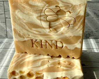 Handmade Goat Milk Soap,  Honey Scented Fragrance, Bee Inspirational