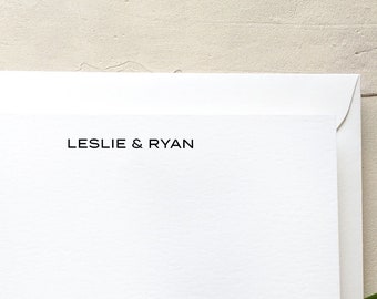 Wedding thank you cards with first names on flat notecards [Q323-008]