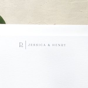 Custom simple thank you cards for couples with last initial and first names [Q118-030]
