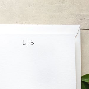 Wedding Thank You Cards for Modern Couples featuring Two Initials, Return Address Printing Add-On Available [Q118-018]