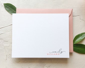 simple elegant personalized stationery featuring a modern etsy
