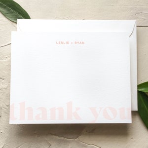 Custom Thank You Cards, Modern Personalized Couples Stationery for Wedding and Beyond [Q121-007]