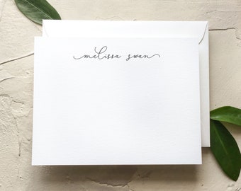 Simple Elegant Personalized Stationery featuring a Modern Calligraphy Script [Q317-031]