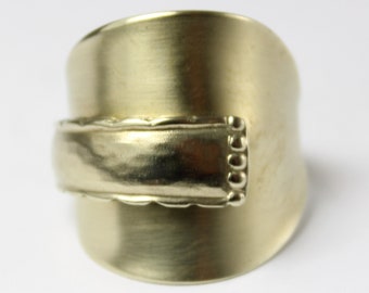 Silverware jewelry ring, ca. 60 (19.1) Ring made of silverware