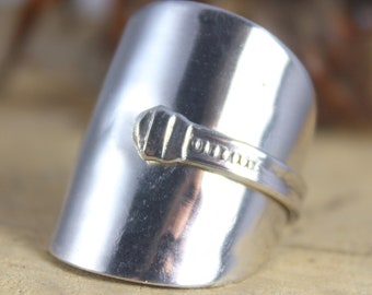 Ring 800 he made of silver cutlery / cutlery jewelry