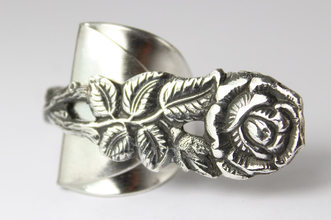 Rose Ring Cutlery Ring Cutlery Jewelry Approx. 68 Mm Etsy