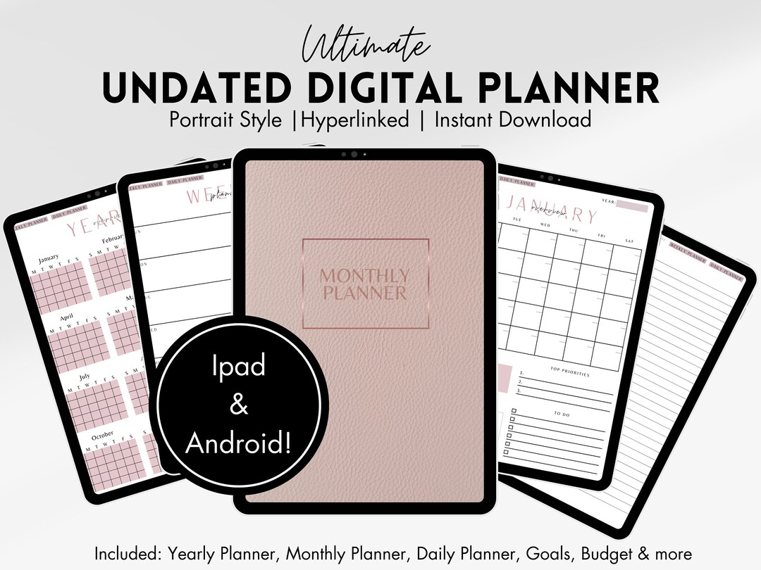 Ultimate Digital Planner for iPad & Android Monthly Planner/ Budget