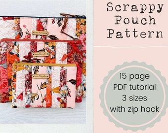 Scrappy Pouch Pattern PDF