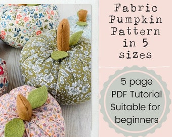 Fabric Pumpkin PDF Pattern Tutorial