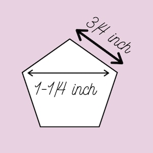 Pezzi di carta inglese - Modelli Pentagono da 3/4"