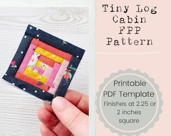 Tiny Log Cabin Block - Foundation Paper Piecing Pattern