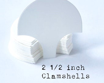 2 1/2 Inch Clamshell Templates For English Paper Pieced Patchwork - 200gsm Cardstock